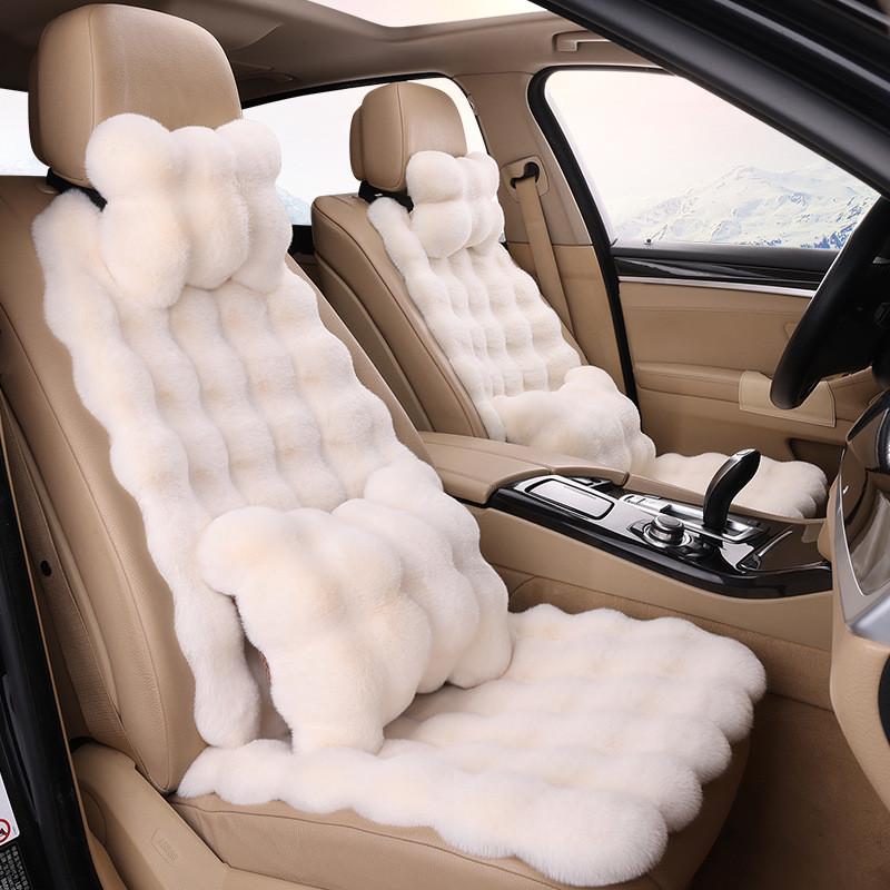 热销冬季汽车毛绒坐垫专用座垫单片方垫无靠背短毛兔毛四季通用座