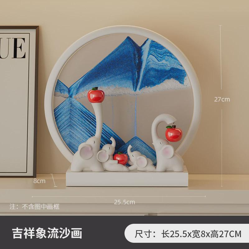 现代轻奢福禄金山可画玄关电视酒柜装饰品福禄金山摆件流沙印logo图片