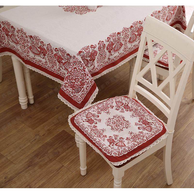 软棉麻四季通用餐椅垫全套装椅子坐垫桌布餐桌巾餐桌椅靠背巾防滑