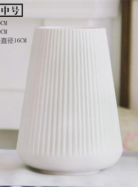 现代简约白色蓝色粉色客厅陶瓷花瓶桌面家居餐桌摆件插花水培花器