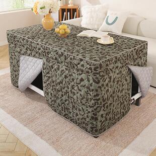 烤火桌子罩套2024冬季长方形加绒加厚电烤火炉桌罩布烤火被保护套