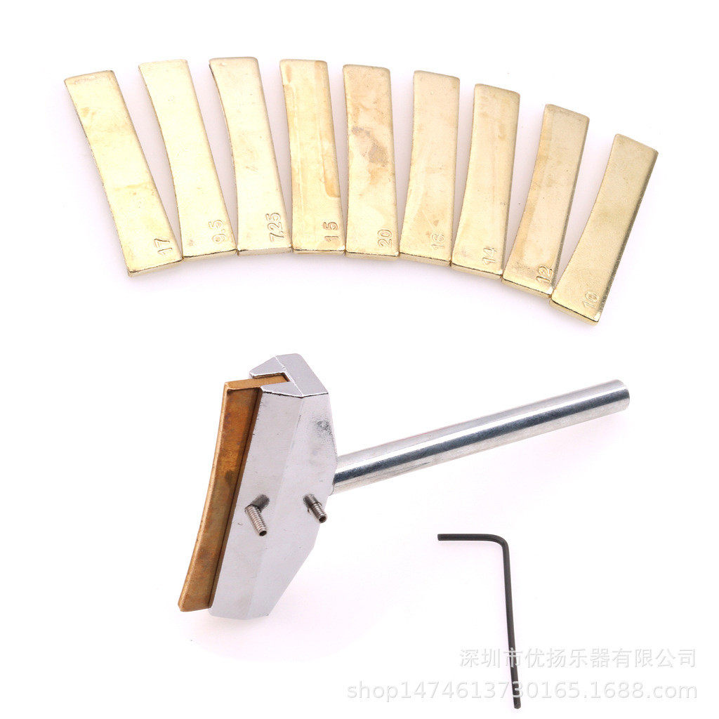 吉他品丝安装安装吉他品丝安装夹具+9个规格品丝合金工具套装片