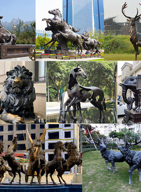 铸铜铜人物动物小户外景观民俗风玻璃钢仿雕塑浮雕锻铜校园广场