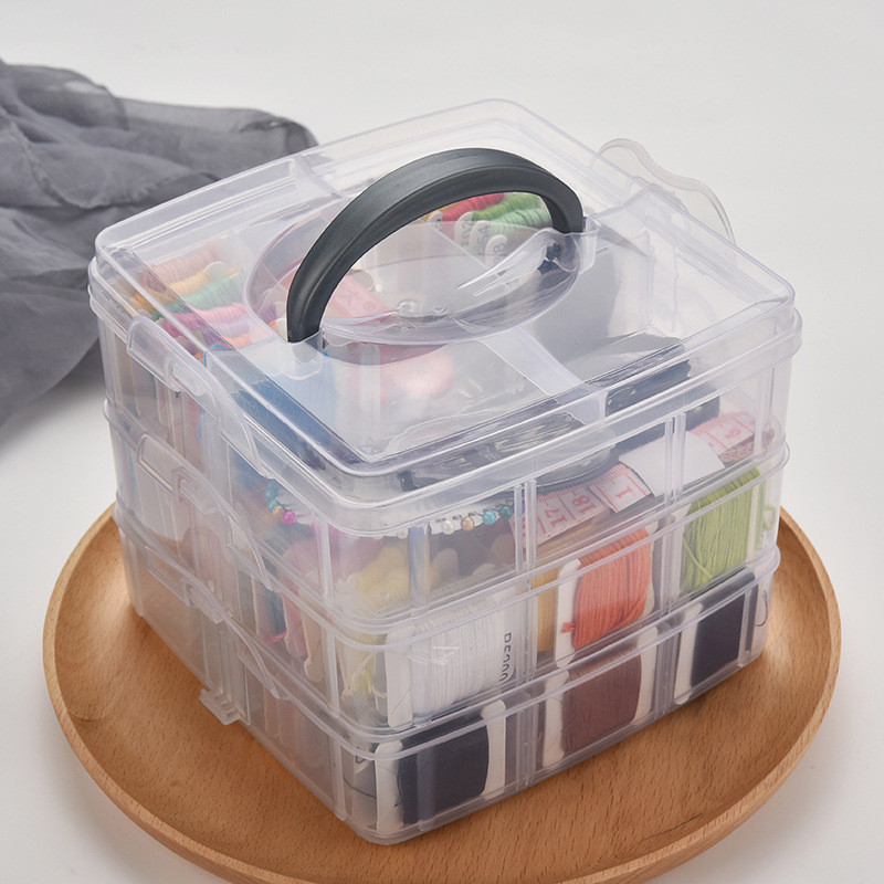 新款家用diy线套装十字绣手工编织针线120色8米绣线工具套装