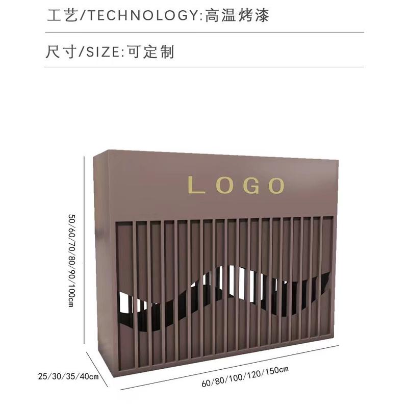 户外售楼部铁艺花箱组合长方形商业街不锈钢广场花坛外摆成品花槽