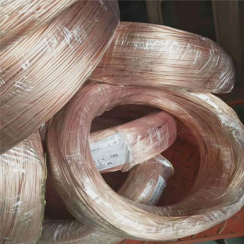 t2镀锡紫铜线硬弹簧裸铜线扁无氧方线软线铜线0.05mm-6mm红铜丝