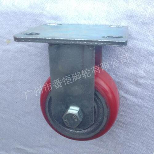 4寸重型韩式铁芯PU定向轮工业定向轮韩式PU铁芯脚轮