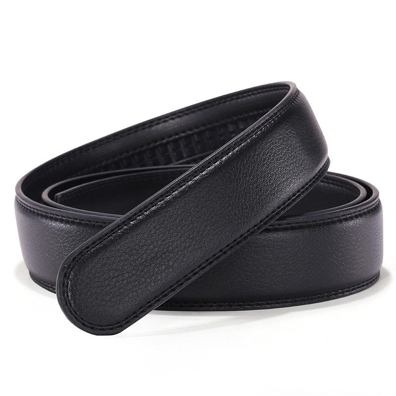 速发不带头皮带条无头皮带男士牛皮自动扣腰带带身青年男式真皮裤