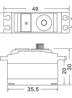 JXPDI-2535MG金属齿25克铝中壳微型数字数码空心杯锁尾舵机航模