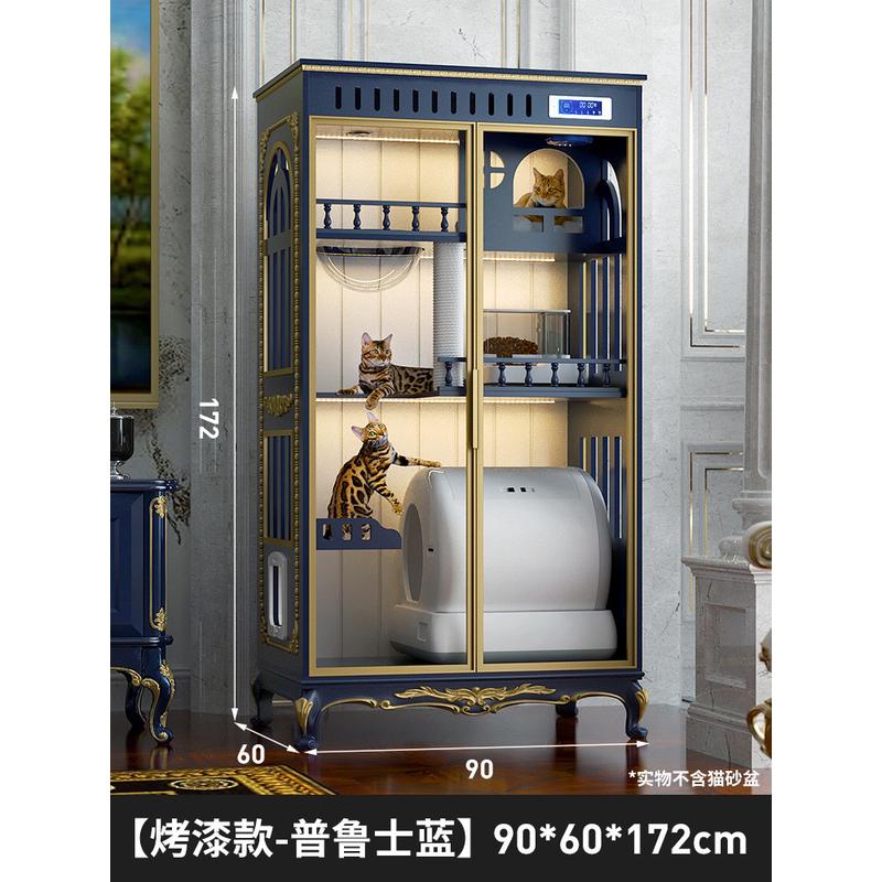 猫别墅笼子家用室内猫窝超大封闭式超大号空间木制猫咪一体室内屋