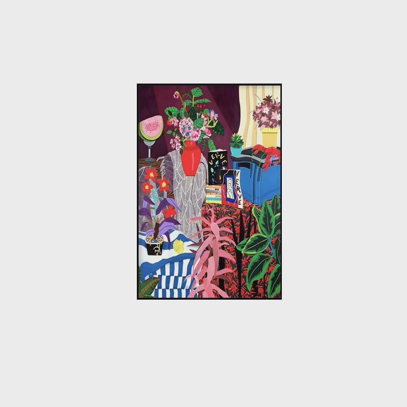 马蒂斯走廊装饰画挂画艺术多巴胺可爱客厅玄关风彩色现代背景壁画图片