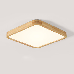 实木灯具吸顶灯客厅大厅主灯原木全屋日式组合风卧室灯中山灯具