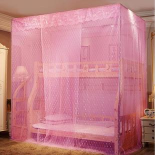 子母床蚊帐儿童1.2米1.35柜1.5米梯米双层高低床上下铺一体式蚊帐