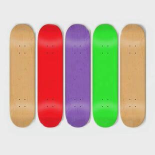 厂家直供双翘滑板七层加枫可染色31*8in可来图案专业滑板面