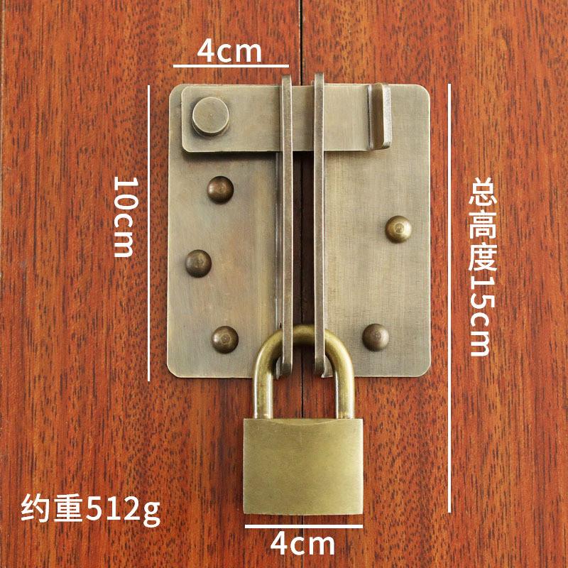 中式搭扣锁扣推拉门锁纯铜90度直角门扣老式移门卡扣仿古插销门栓