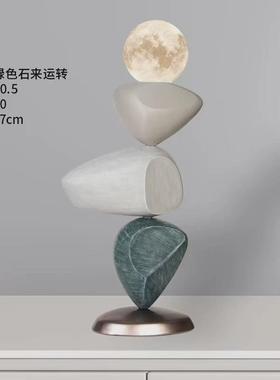 轻奢落地时来运转高端摆件办公室玄关客厅电视柜书房装饰乔迁礼品