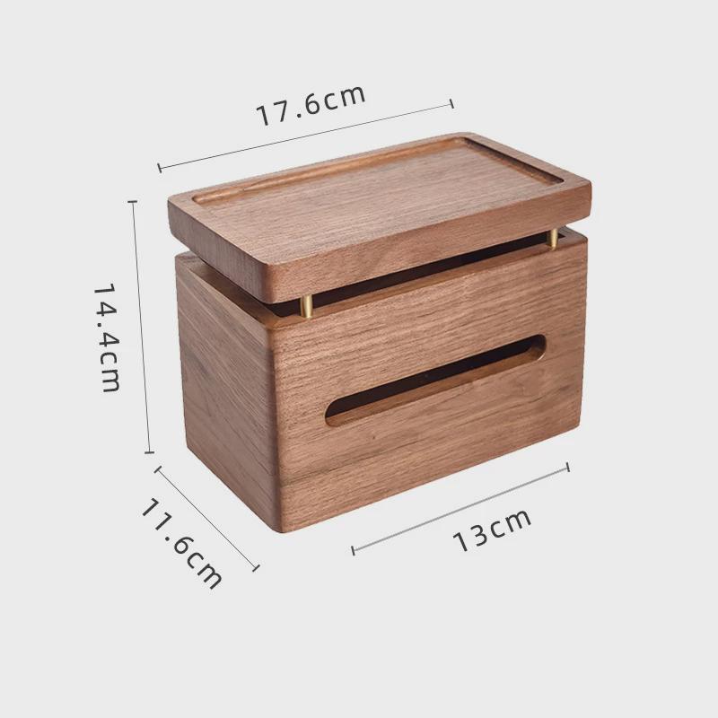 卫生间置物架纸巾盒免打孔抽纸壁挂厕所卫生纸卷架防水实木厕纸盒