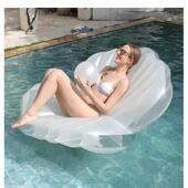 新款 拍照道具 贝壳浮排成人珍珠水上浮床扇贝坐骑美人鱼沙发网红款