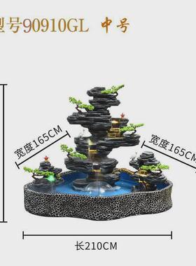假山流水喷泉景观庭院别墅造景山水花园摆件阳台会所加湿水景鱼池