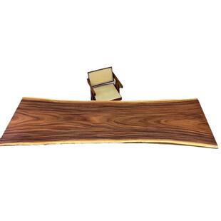 雨木胡桃木原木整板实木大板桌茶桌奥坎茶台简约现代办公桌家具