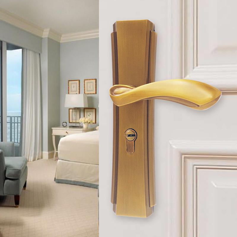 厂家直销室内门锁家用实木门锁中式房间铝合金锁现代执手门锁批发