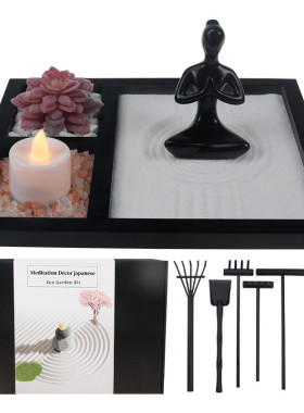 定制仿真供应日式枯山水沙盘摆件禅意家居厂家微型景观工艺品加工