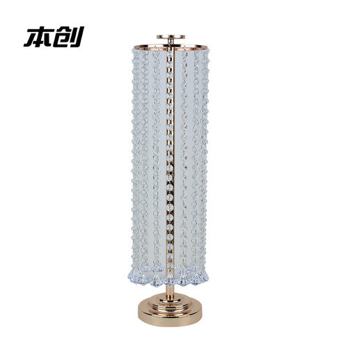 水晶烛台婚礼花架欧式珠帘花器婚庆道具插花路引餐桌家居装饰