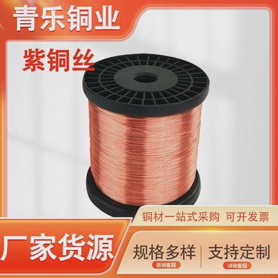 T2紫铜丝现货c10200无氧铜丝T1导电紫铜线裸铜线C1100软态红铜线