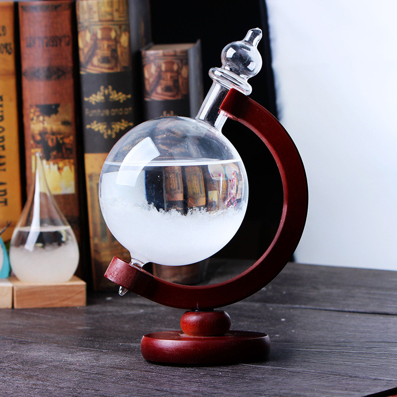 创意玻璃工艺品摆件地球仪旋转天气预报瓶风暴瓶家居饰品情人节