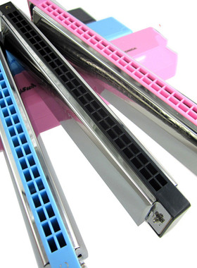 天鹅24孔复音口琴C调 初学演奏口琴SW243 粉色/蓝色/黑色