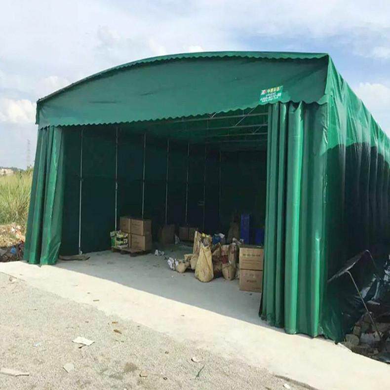 电动式大型帐篷户外仓库停车移动雨棚伸缩推拉棚活动蓬遮阳篷收缩