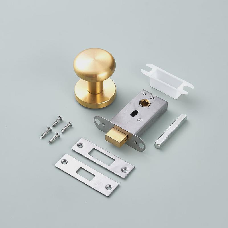 卧室静音锌合金无钥匙隐形门锁家用房门背景墙圆形隐形门锁单面