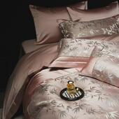 24高精密120支澳棉四件套新品 被套刺绣拼接枕套全棉柔软亲肤床品.