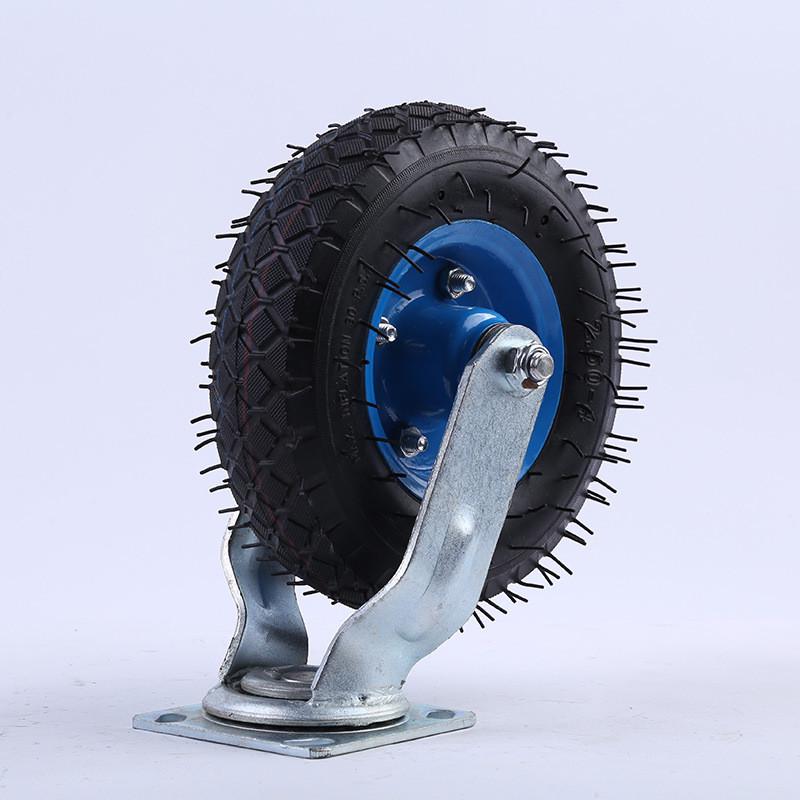 250充气轮轮胎轮子定向万向轮脚轮工业手推车橡胶轮