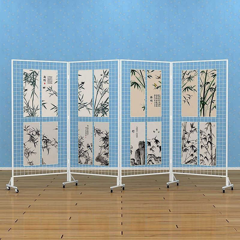 折叠网格展示架画室画展幼儿园展览展示架书法展示作品铁艺展示架