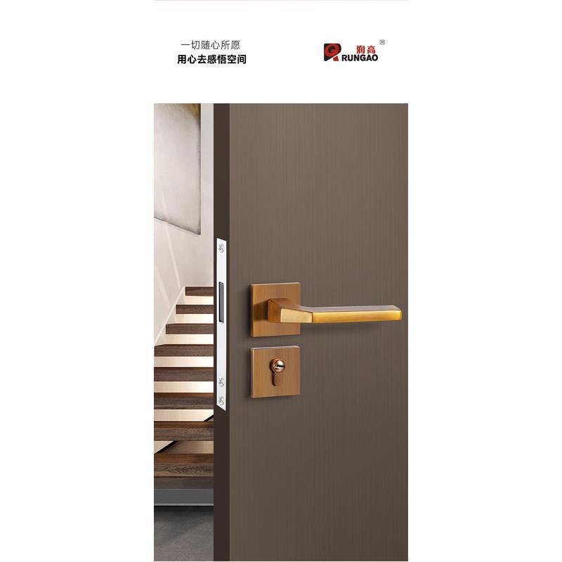 分体室内复古防盗门锌合金欧式现代简约执手锁