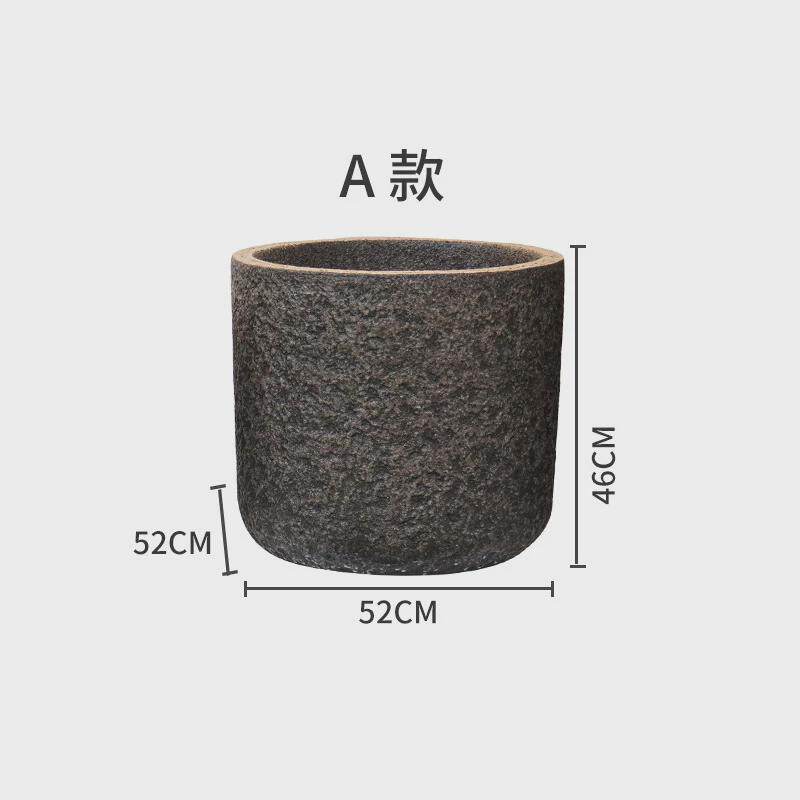 厂家户外玻璃钢花盆定制室内客厅水泥花瓶盆栽种植多肉落地摆件