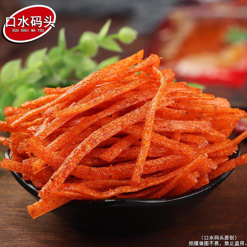 斯娃沙嗲长参丝辣条约21g/袋 小面筋香辣丝90童年休闲办公零食品