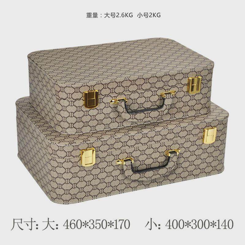 皮革手提收纳箱样板房衣帽间储物箱旅行箱摄影拍摄箱子装饰品摆件
