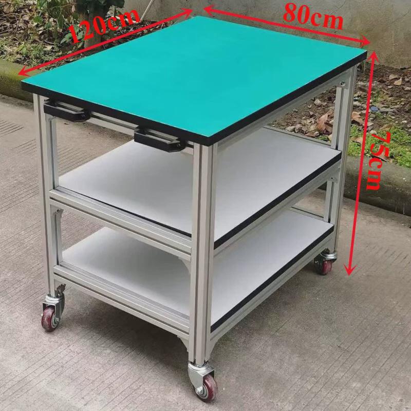 铝型材带轮移动工作台周转小车流水线车间生产铝合金操作台