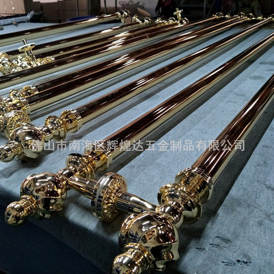 玻璃门拉手不锈钢门拉手加厚复古中式入户大门拉手别墅实木门把手