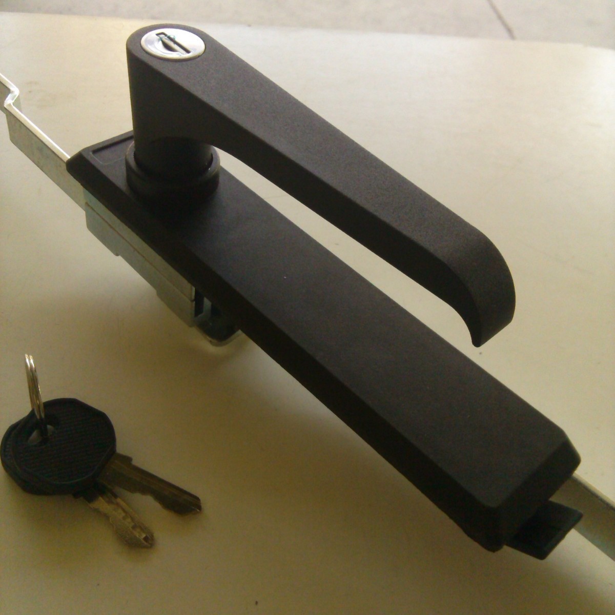 把手式天地箱柜连杆锁ms875锌合金电控锁把手传动连杆锁电柜门锁