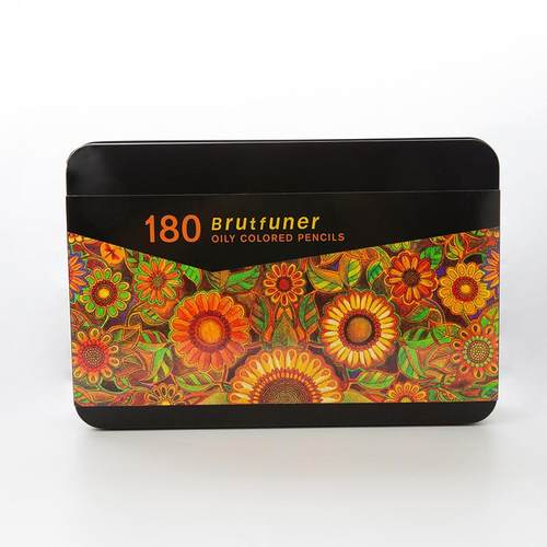 brutfuner180色油性彩铅72/120绘画色专业画笔彩笔铁盒装