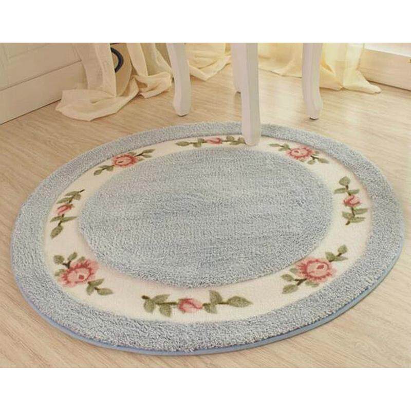 eq4f田园玫瑰花圆形地毯门厅客厅地垫床边地毯书桌化妆台化妆椅垫,居家布艺,地毯,淘宝优惠券,粉丝福利购,淘宝优惠卷
