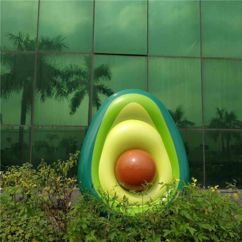 现货送40cm沙滩球充气水果浮排泳池派对充气牛油果凤梨游泳圈