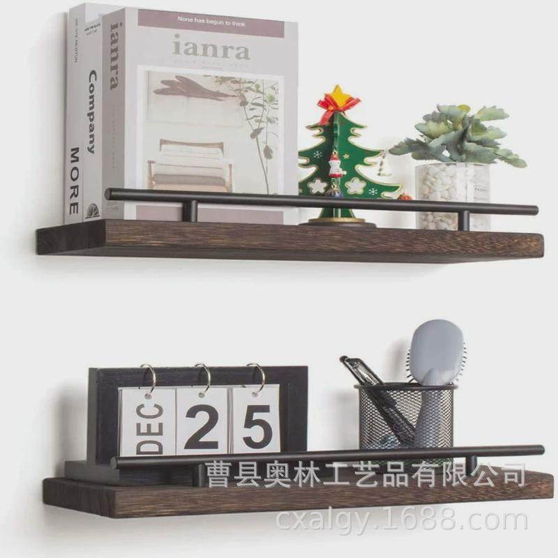 墙壁风实木一字隔板层板美式挂墙面搁板电视墙装饰墙上置物架