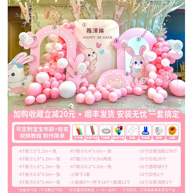 宝宝周岁生日布置道具网红可爱背景墙kt板装饰生日宴气氛布置套餐