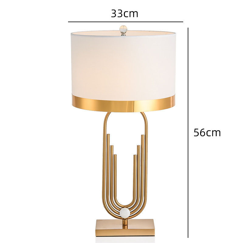 风寂侘新中式布罩台灯古风现代简约方形卧室床头灯民宿布艺台灯