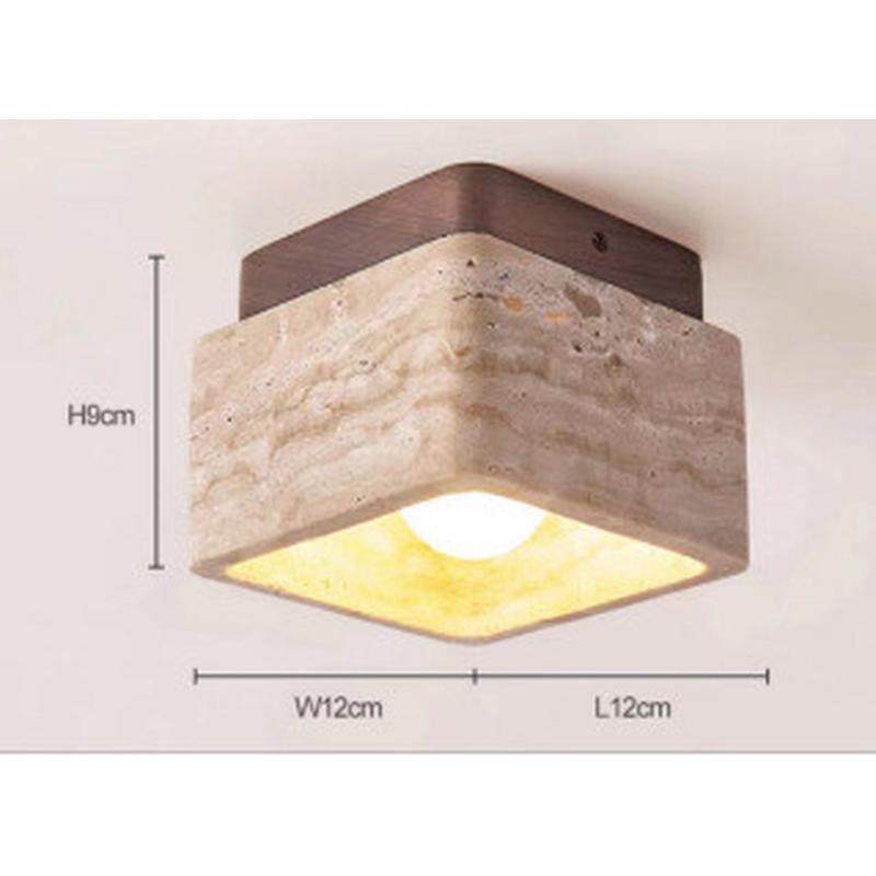 日式侘寂风石洞石吸顶灯现代简约玄关阳台过道黄洞黄led吸顶灯,家装灯饰光源,客厅吸顶灯,淘宝优惠券,粉丝福利购,淘宝优惠卷