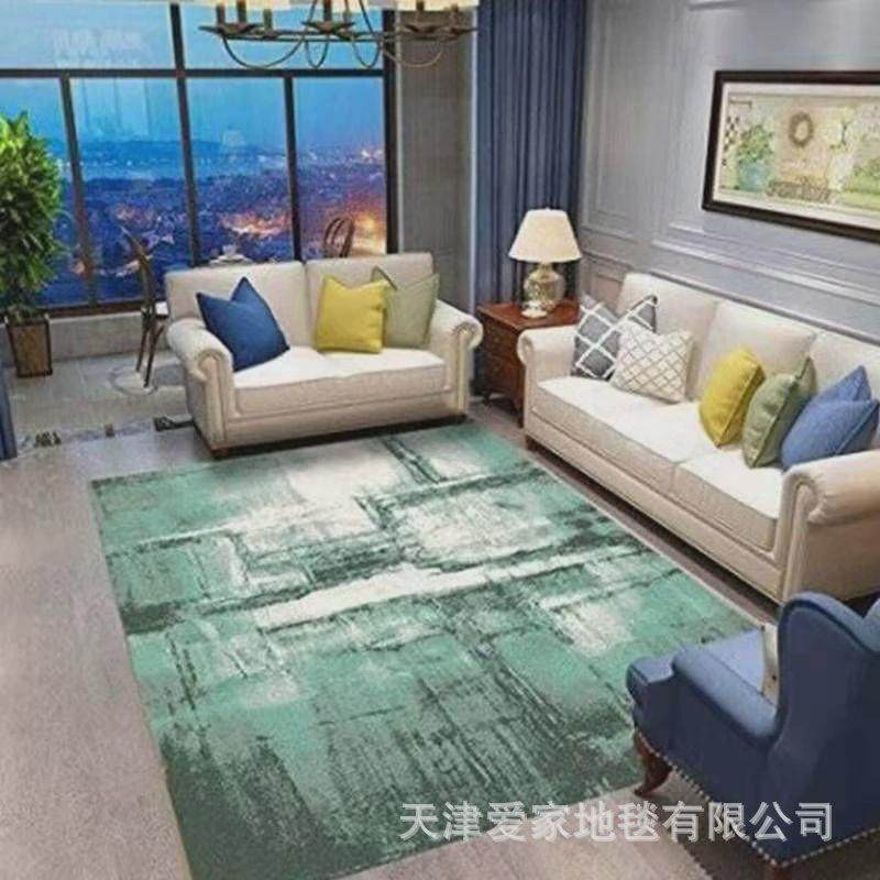 北欧简约地毯定制跨境新款ins网红茶几毯水晶绒房间客厅地毯地垫